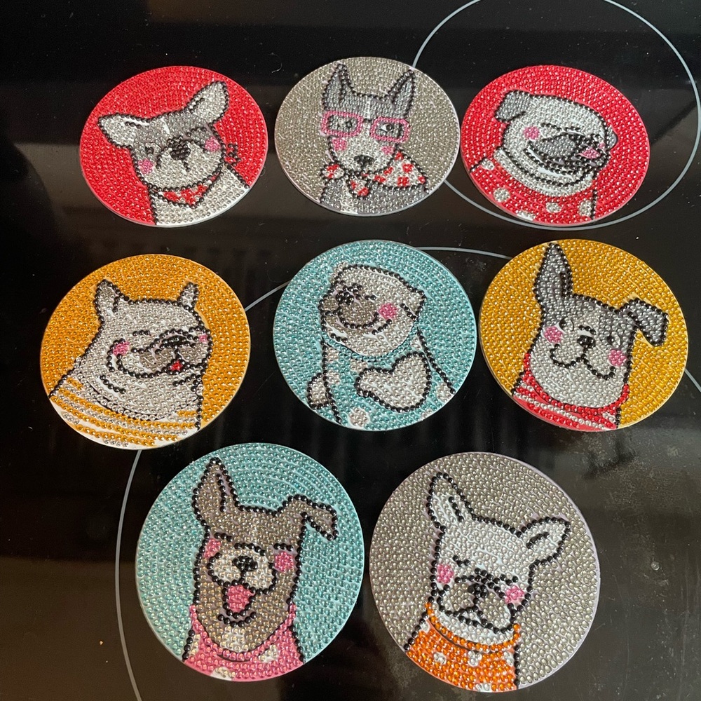 Ensemble de 8 sous-verres